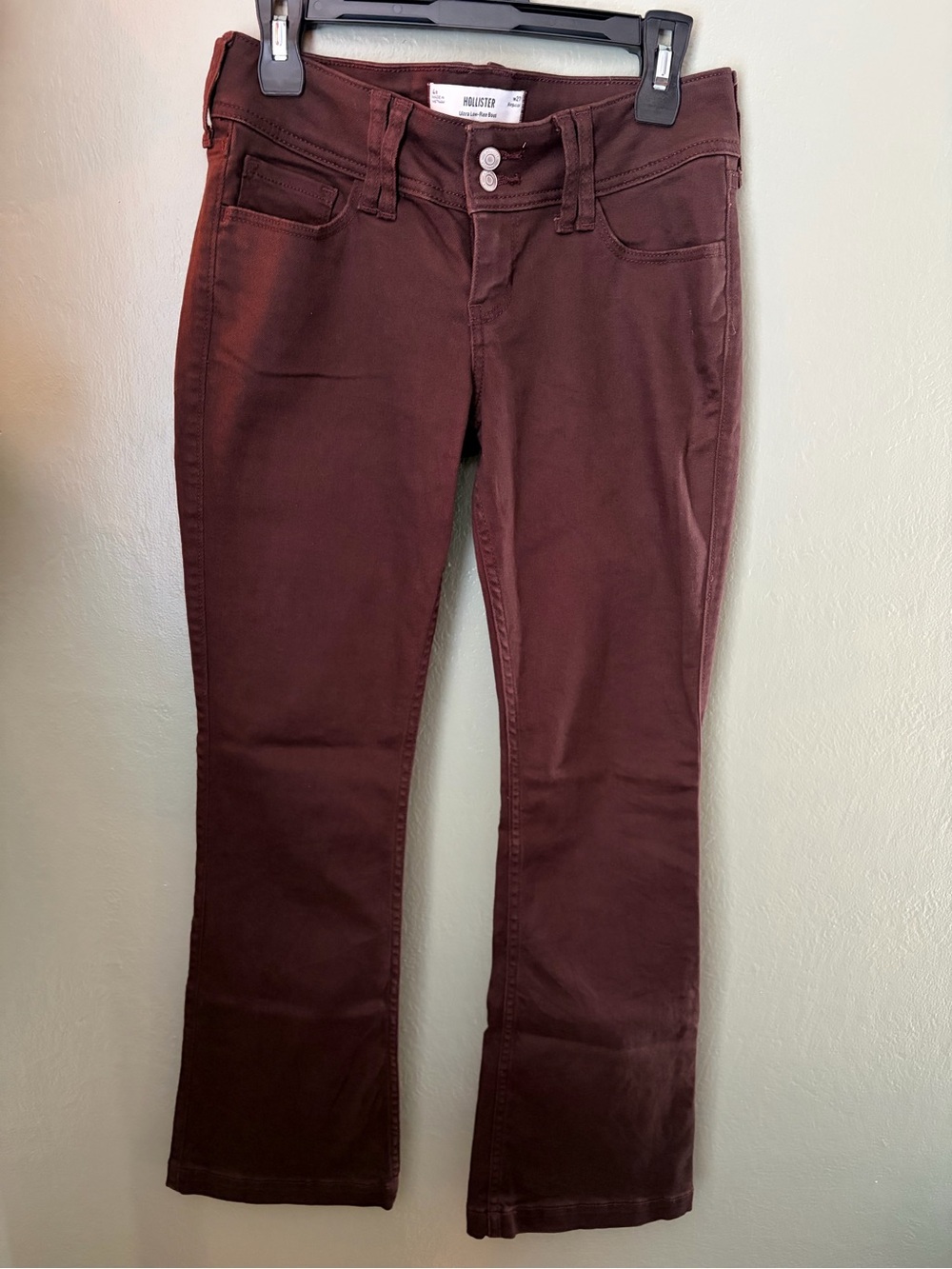 Hollister Brown Ultra Low Rise Boot Jeans Women’s 4 Regular W27
